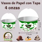 Vaso de Papel 4 Onzas con Diseño y Tapa
